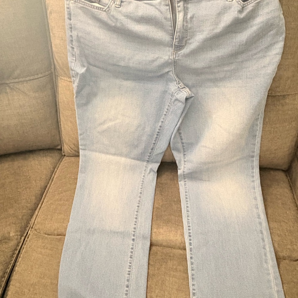 St. John's Bay Women's Straight Leg Jeans - Light Blue